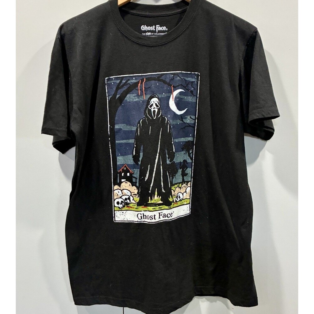 Authentic Scream Movie Tarot Card Ghost Face The Icon of Halloween T-Shirt 90s L